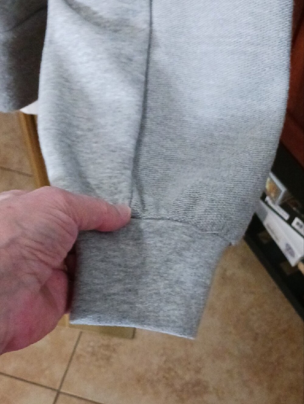 Belldini Light Gray Grommet-Front Pullover Hoodie - Picture 8 of 15